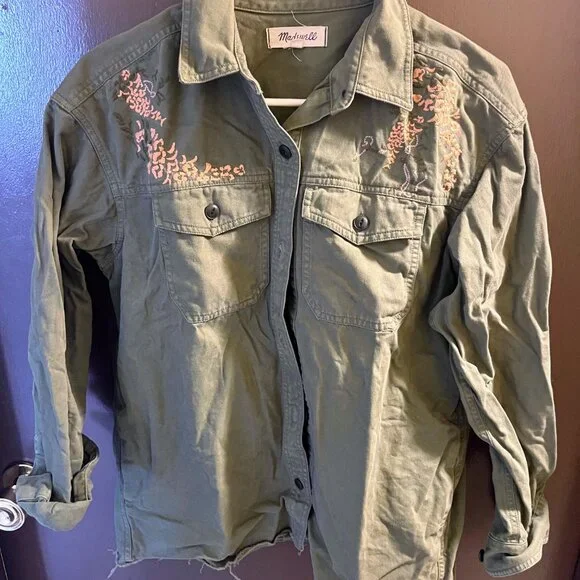 Embroidered Rabbit Shirt-Jacket - Picture 3 of 4